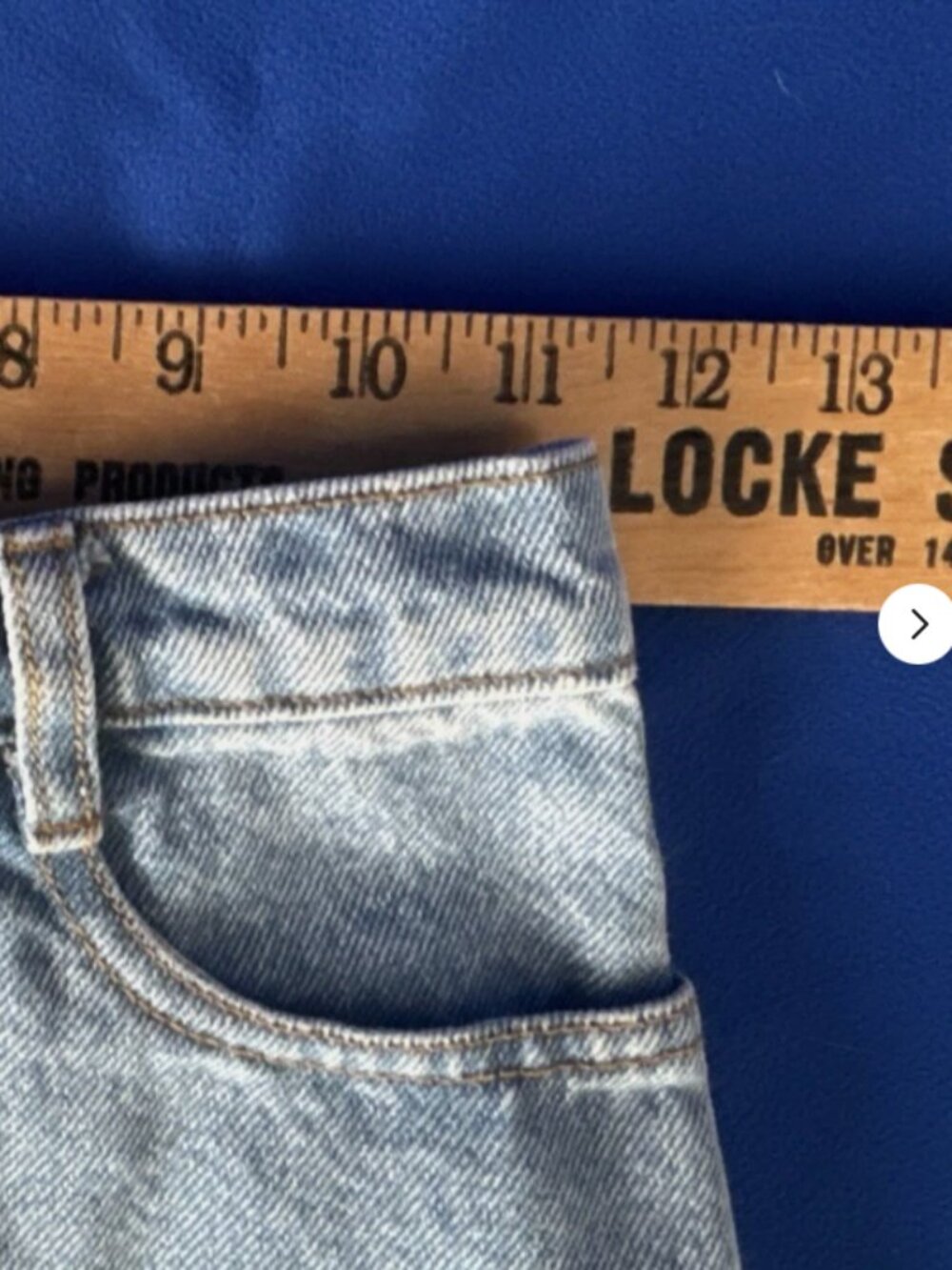Vintage Guess Denim Midi Skirt Light Wash Logo Back Pocket Girls 12, XXS Jrs. - Picture 5 of 9